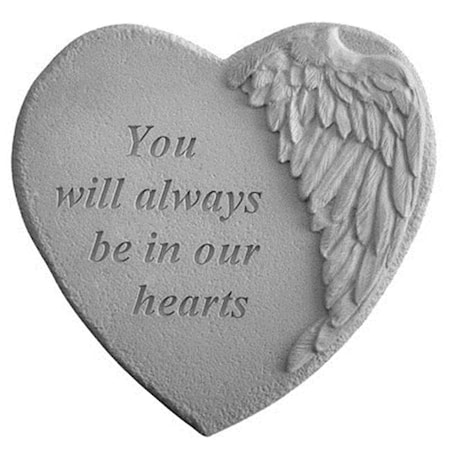 Kay Berry 08910 Winged Heart Memorial Stone - You Will Always Be...